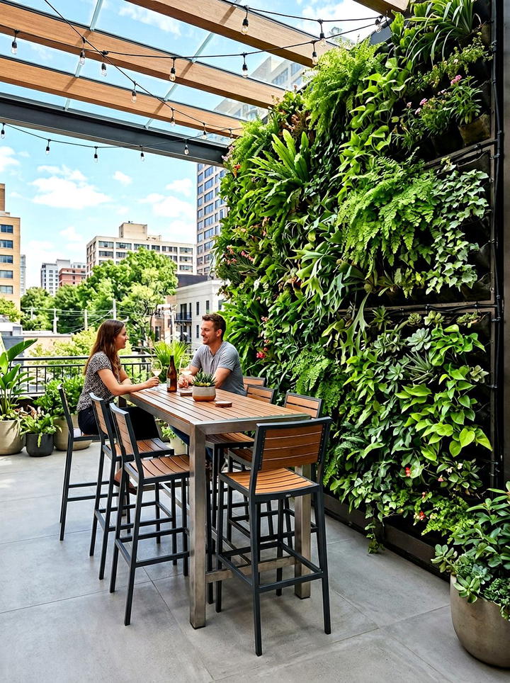 Vertical Garden Patio - 25 backyard decorating ideas with centerpiece tables
