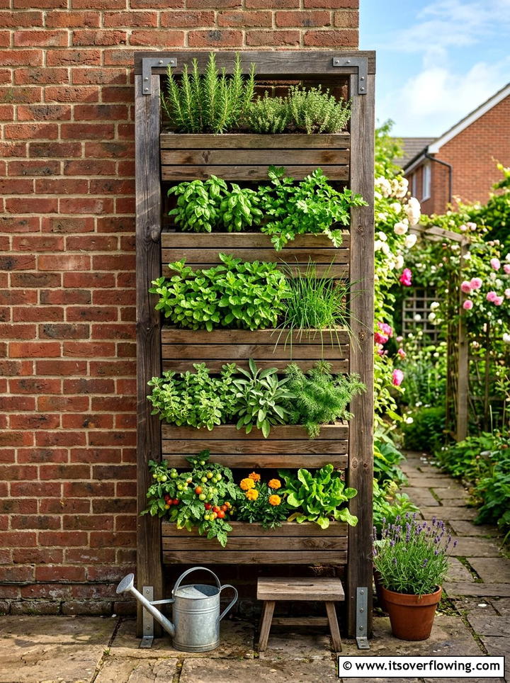 Vertical Garden Planter - 25 garden ideas for privacy