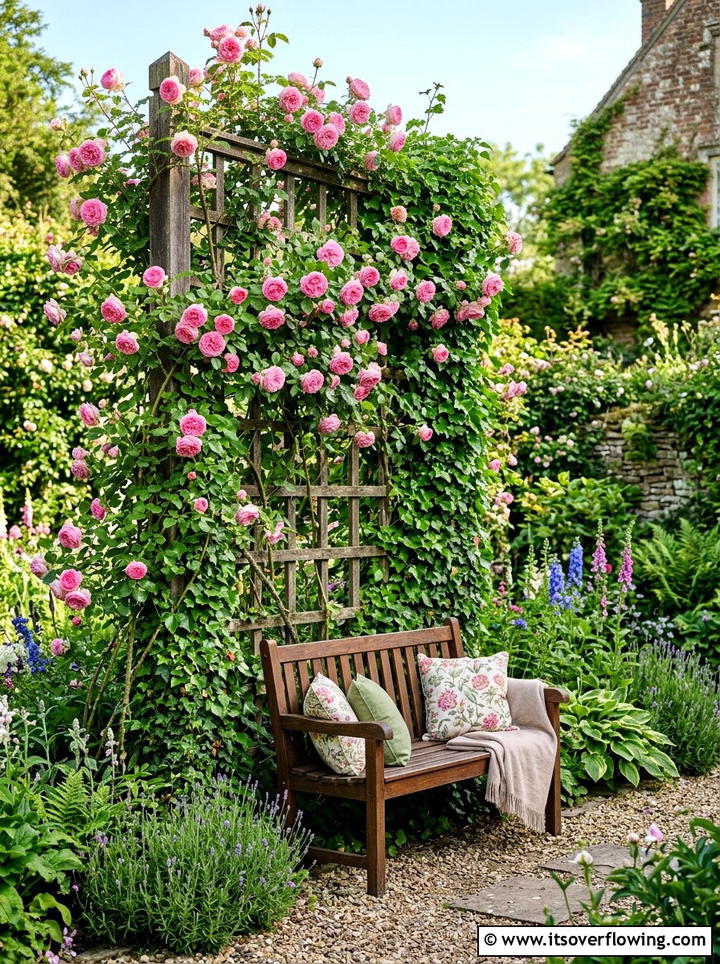 Vertical Garden Trellis - 25 garden decor ideas with wooden planters