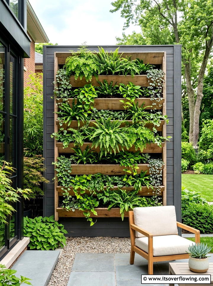 Vertical Garden Wall - 25 backyard ideas for spring makeovers