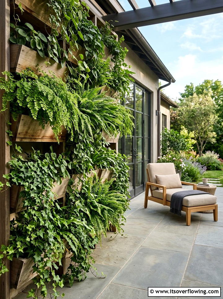 Vertical Garden Wall - 25 creative garden ideas for patios