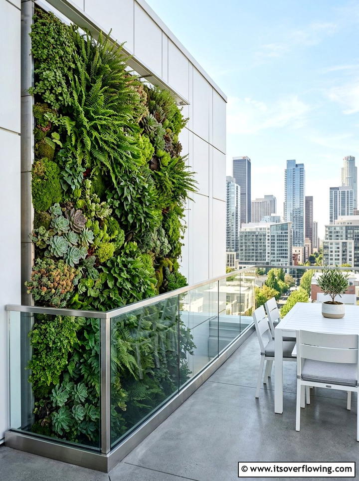 Vertical Garden Wall - 25 creative garden ideas for rooftops