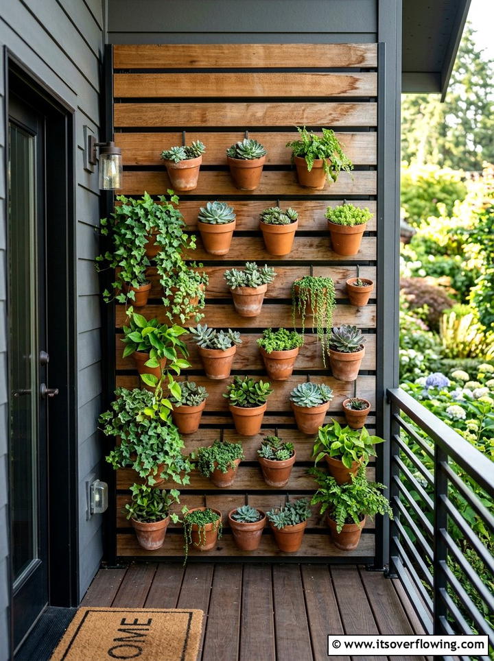 Vertical Garden Wall - 25 front porch ideas for narrow entry