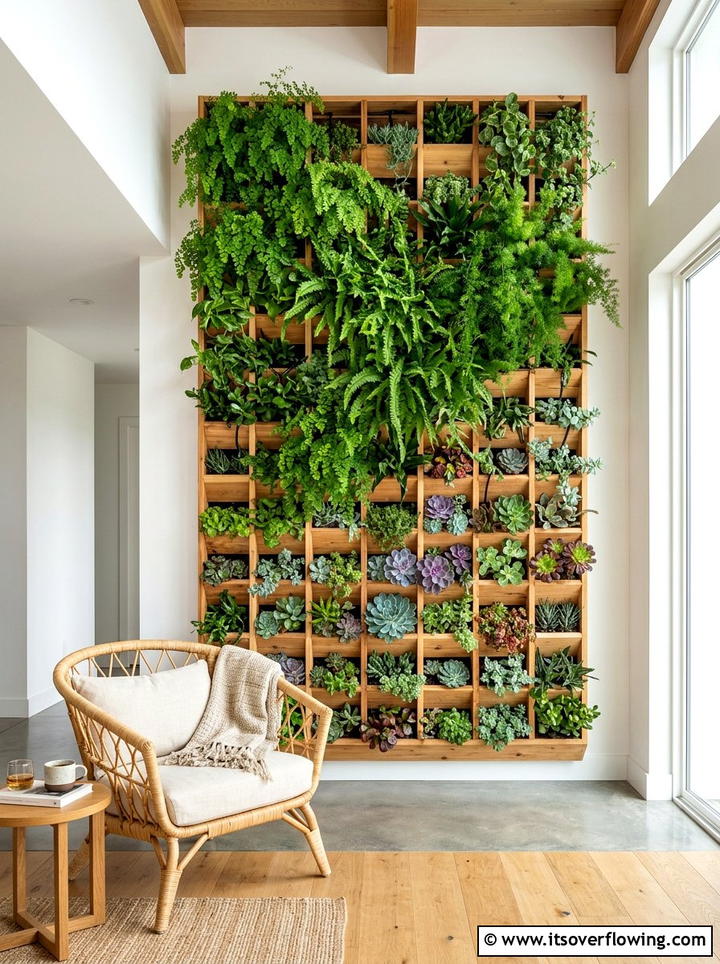 Vertical Garden Wall - 25 backyard decorating ideas with patio decor