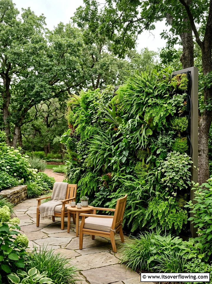Vertical Garden Wall - 25 garden decor ideas with privacy panels