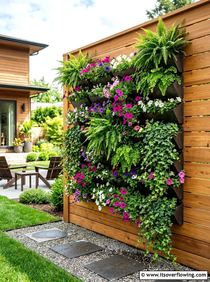 Vertical Garden Wall - 25 garden design ideas for fence lines