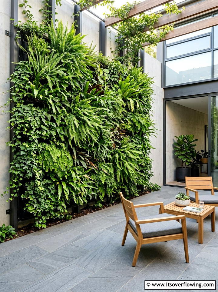 Vertical Garden Wall - 25 garden ideas for courtyards