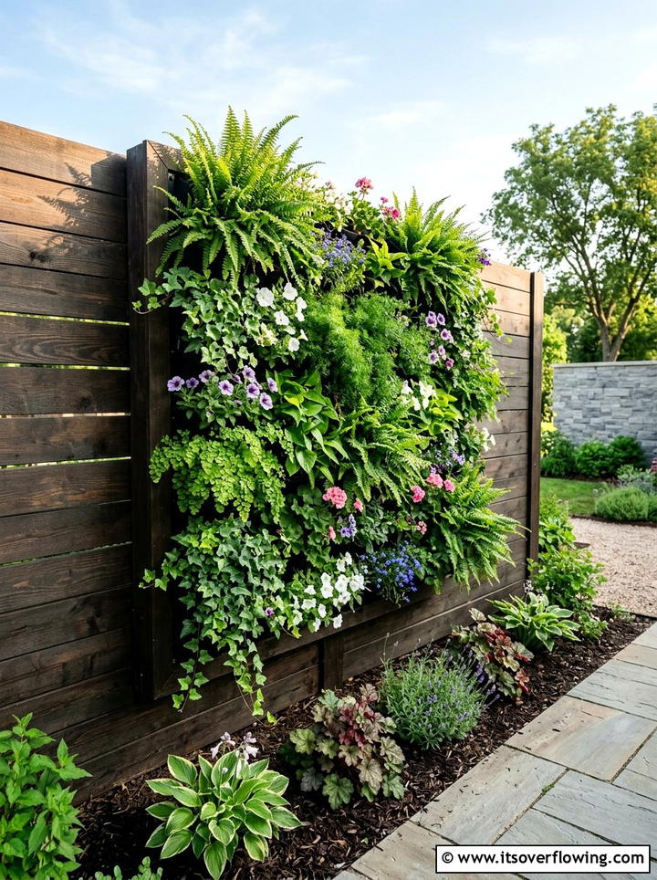 Vertical Garden Wall - 25 backyard decorating ideas with planters