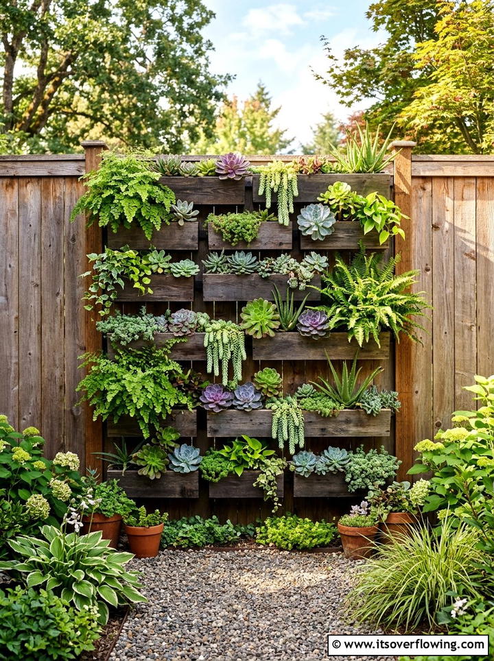Vertical Garden Wall - 25 garden ideas for side yards