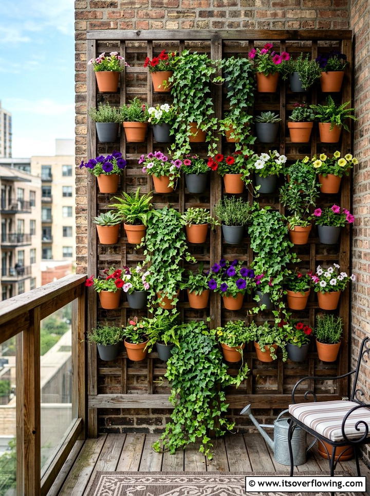 Vertical Garden Wall - 25 garden ideas with pots