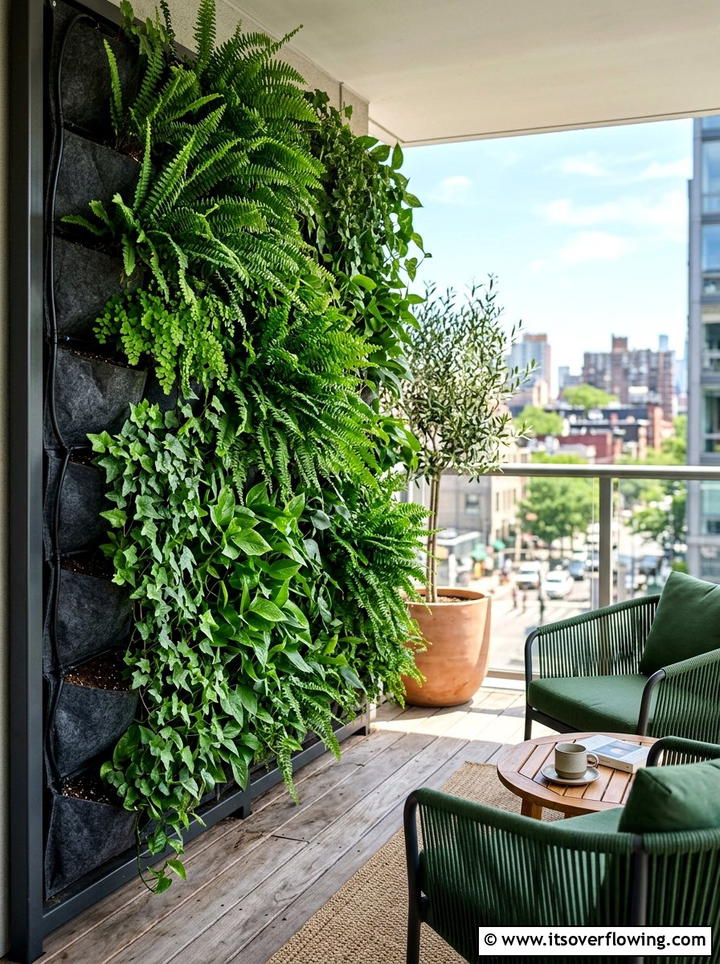Vertical Garden Wall - 25 small garden ideas for balcony