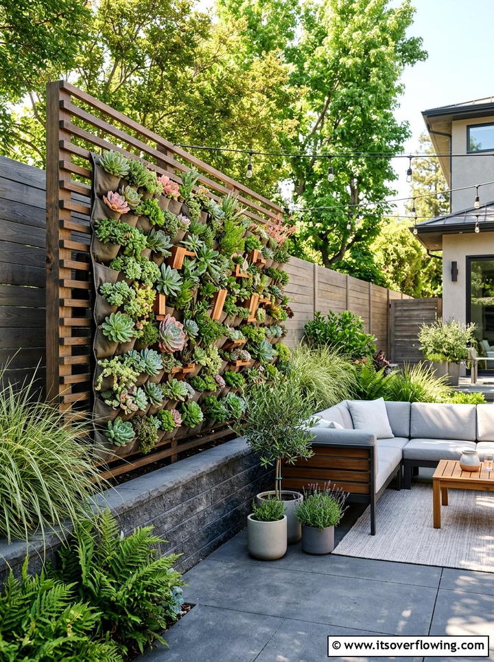 Vertical Garden Wall - 25 backyard ideas for entertaining