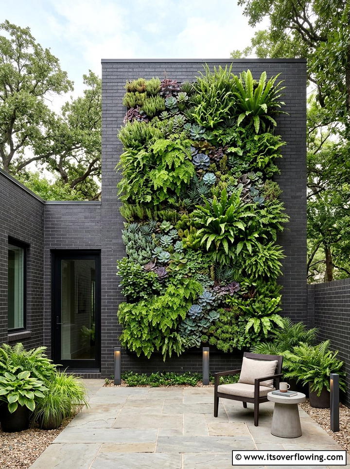 Vertical Green Wall - 25 small garden ideas with minimalist style