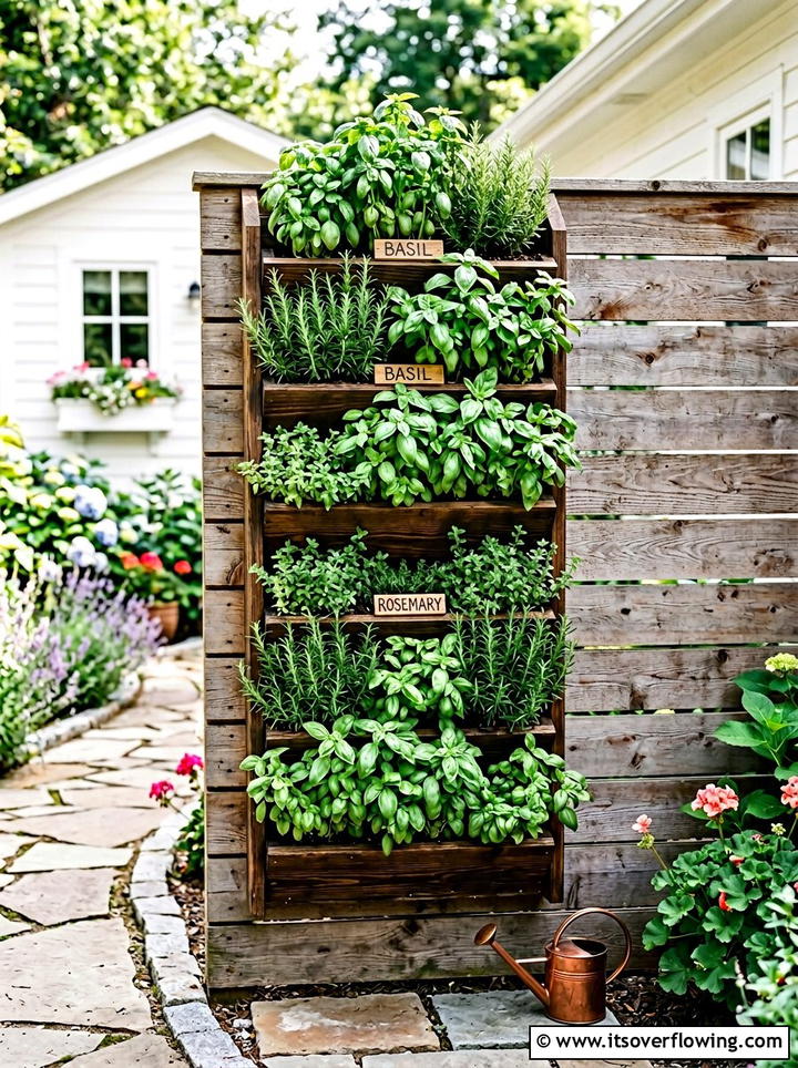 Vertical Herb Garden - 25 backyard decorating ideas with seasonal decor