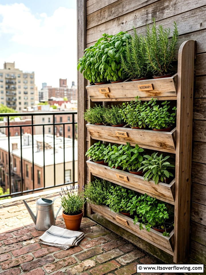 Vertical Herb Garden - 25 creative garden ideas with sustainable landscaping