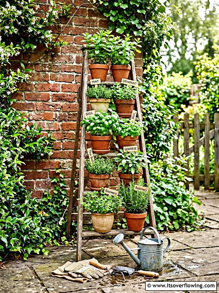 Vertical Herb Garden - 25 garden decor ideas on a budget