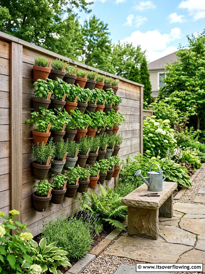 Vertical Herb Garden - 25 garden design ideas for beginners