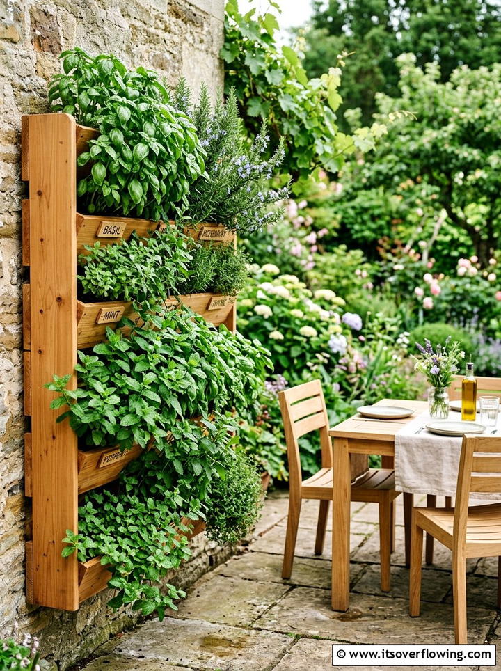 Vertical Herb Garden - 25 garden design ideas for patios