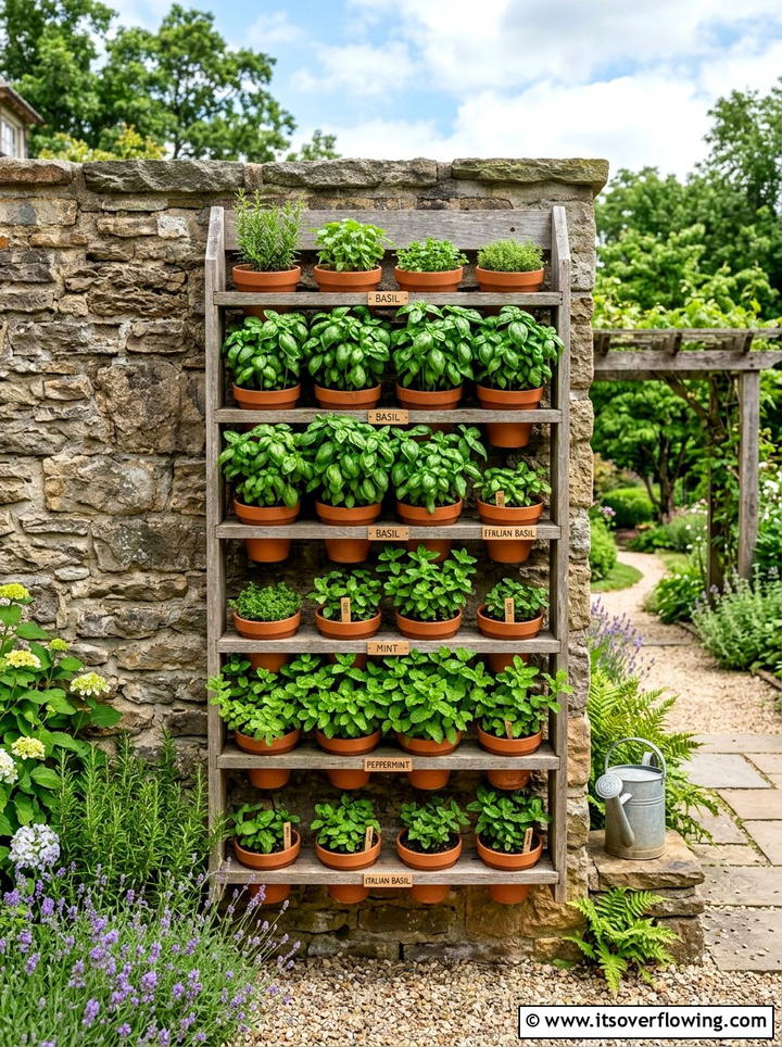 Vertical Herb Garden - 25 garden ideas for boho style