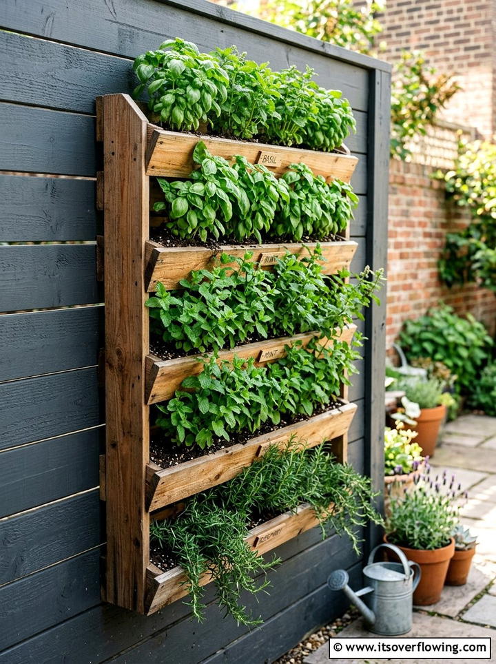 Vertical Herb Garden - 25 garden ideas for family gatherings