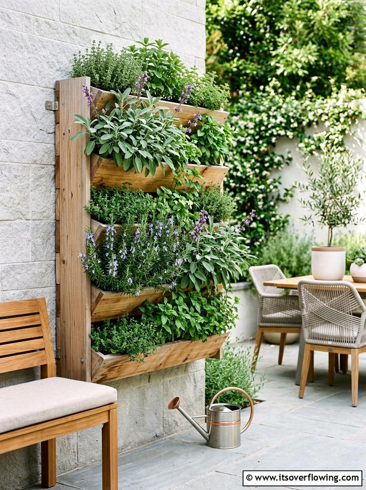 Vertical Herb Garden - 25 garden ideas for hummingbirds