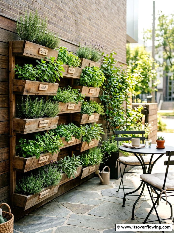 Vertical Herb Garden - 25 garden ideas for outdoor entertaining