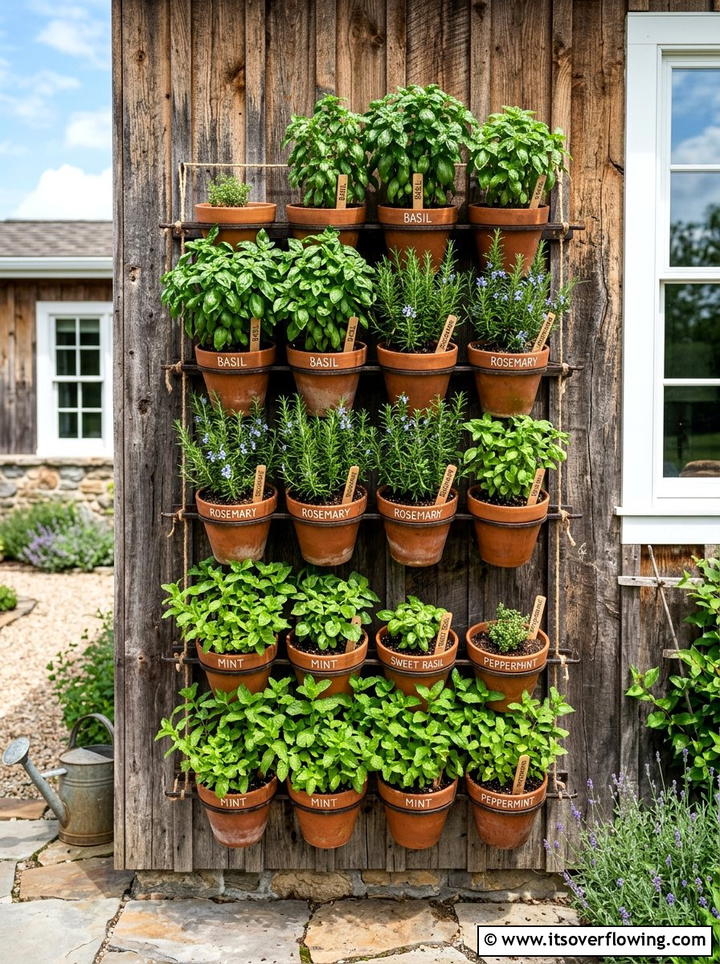 Vertical Herb Garden - 25 small garden ideas for quick makeover