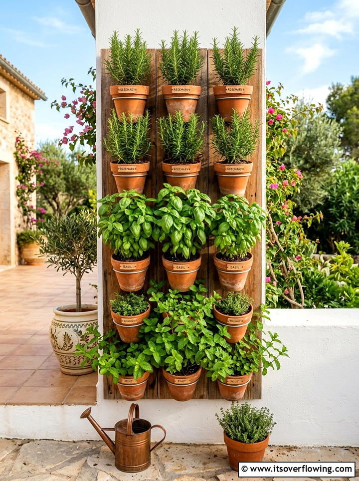 Vertical Herb Garden - 25 small garden ideas with vertical planters