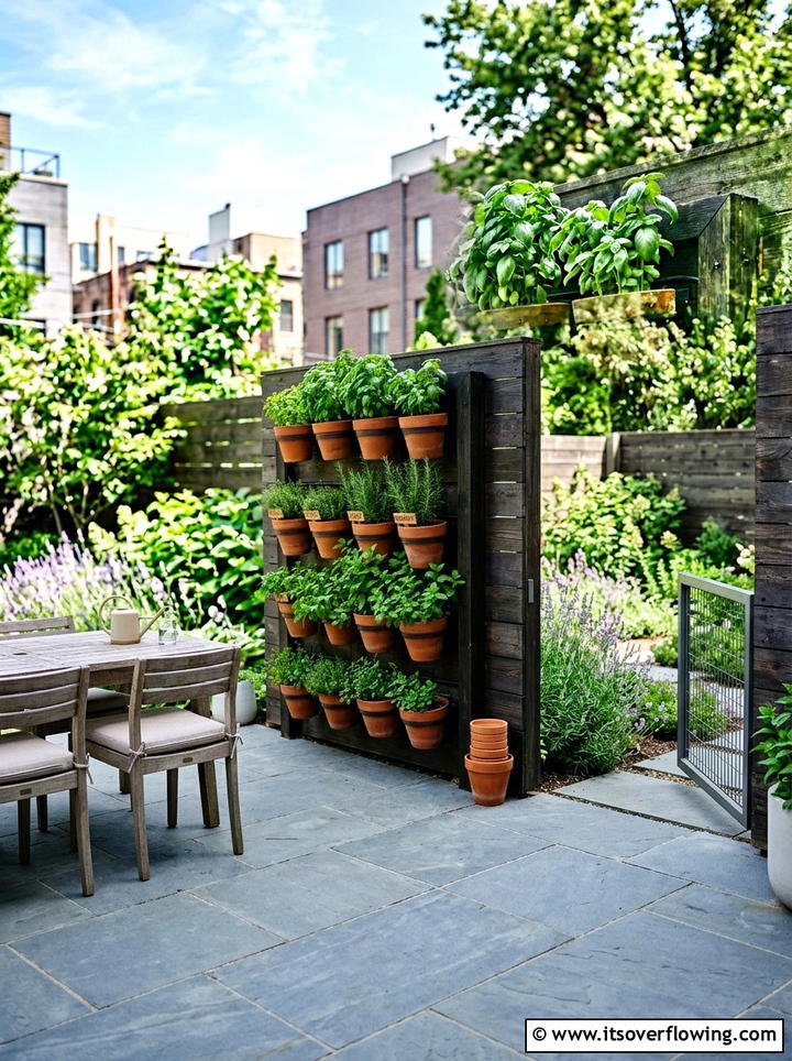 Vertical Herb Wall - 25 creative garden ideas for spring makeover