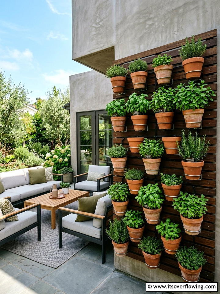 Vertical Herb Wall - 25 garden ideas for spring