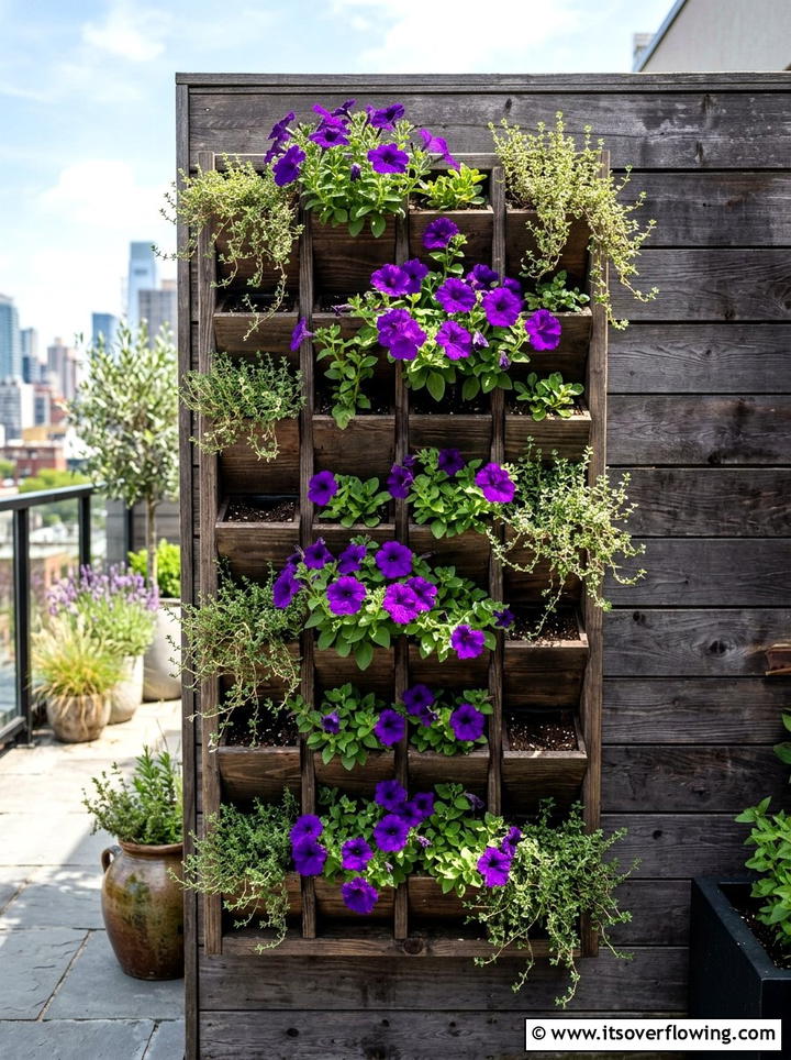 Vertical Herb Wall Design - 25 garden design ideas with herbs and flowers