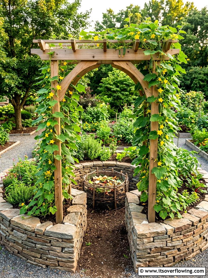Vertical Keyhole Garden - 25 creative garden ideas with keyhole garden beds