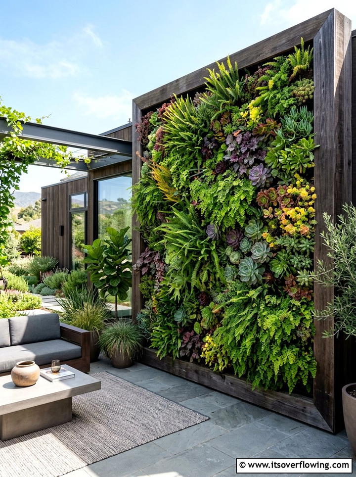Vertical Living Wall - 25 garden decor ideas for large gardens