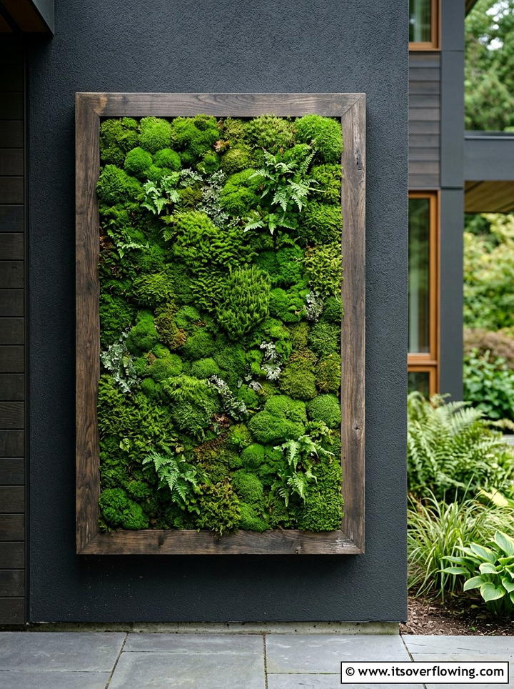 Vertical Moss Garden - 25 backyard decorating ideas with zen retreat vibe