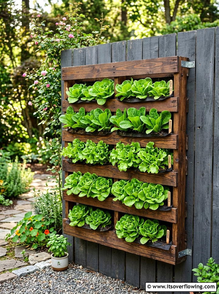 Vertical Pallet Garden - 25 creative garden ideas with container vegetables