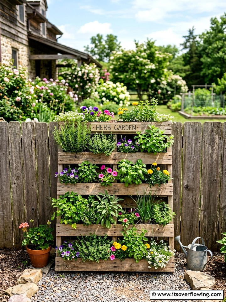 Vertical Pallet Garden - 25 reusing old things ideas for balcony garden