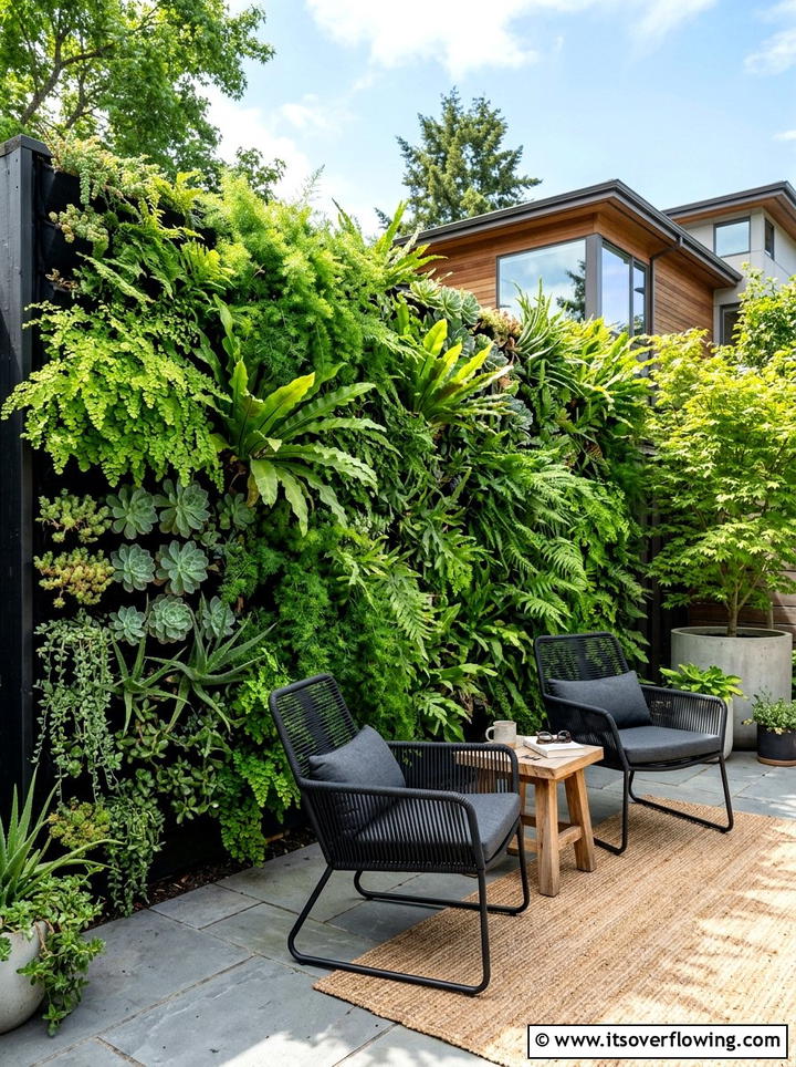 Vertical Plant Walls - 25 creative garden ideas with modern landscape lines