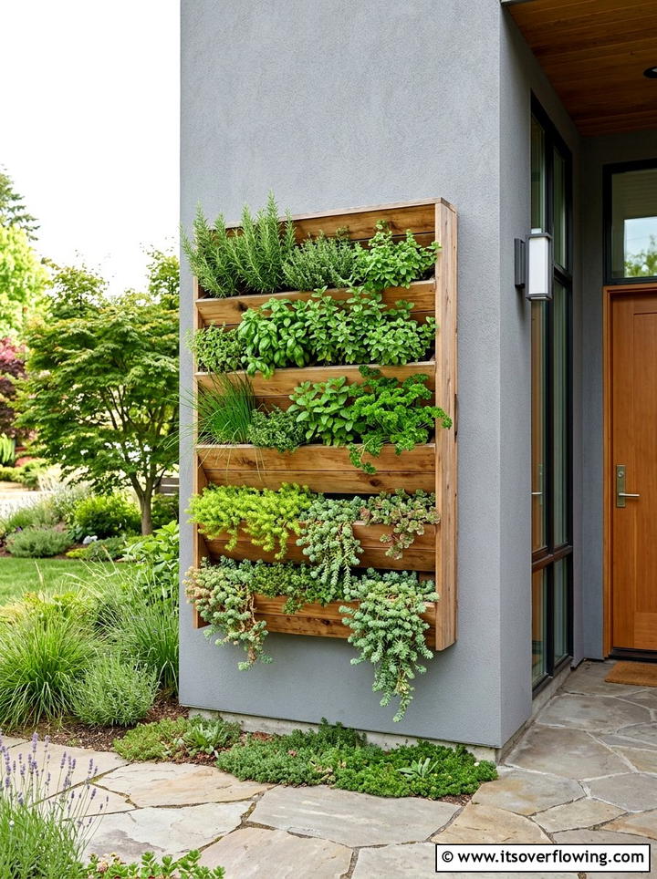 Vertical Planter - 25 garden decor ideas for front yards