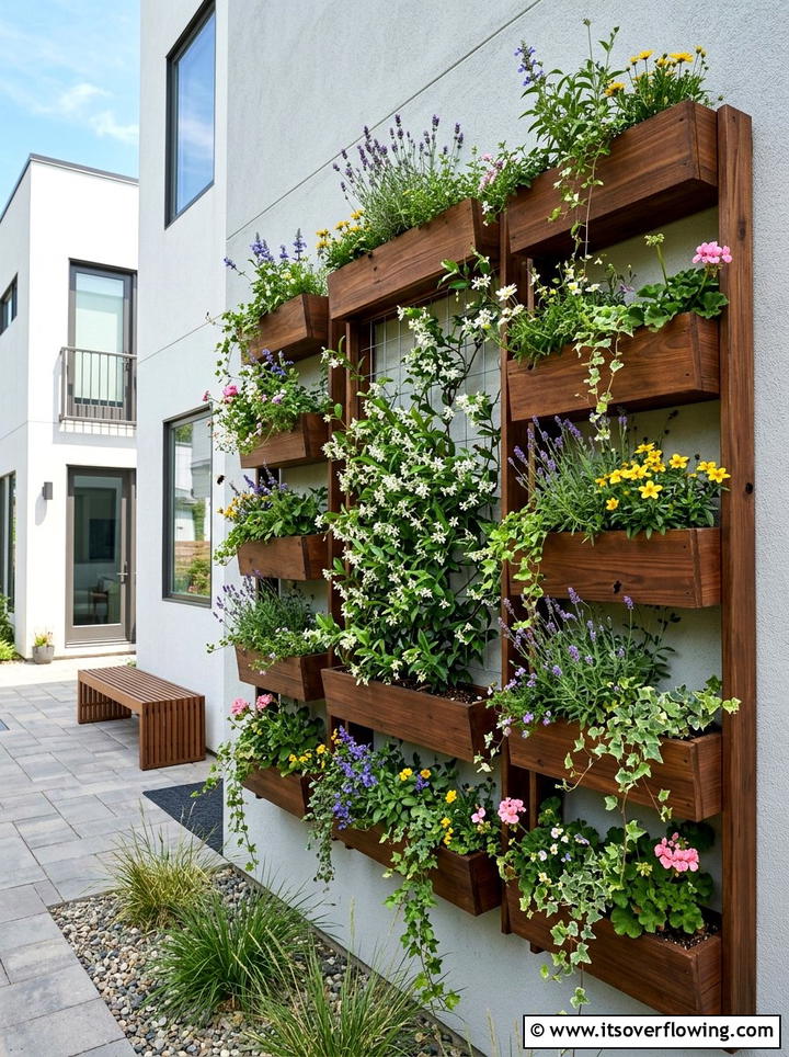 Vertical Pollinator Garden - 25 backyard ideas with pollinator garden