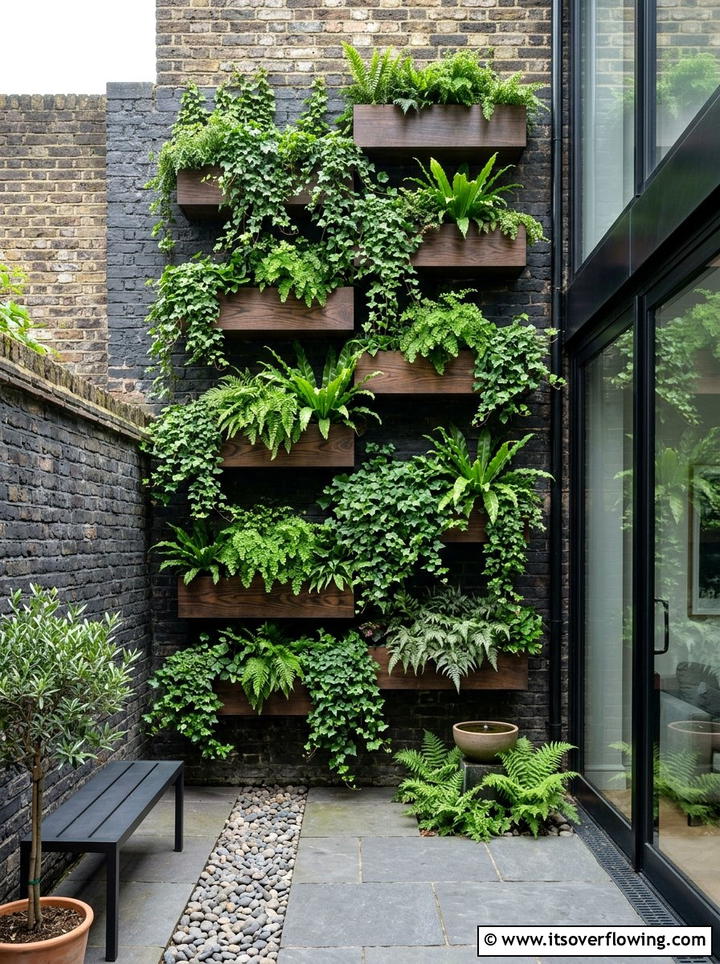 Vertical Shade Garden - 25 small garden ideas for low sunlight