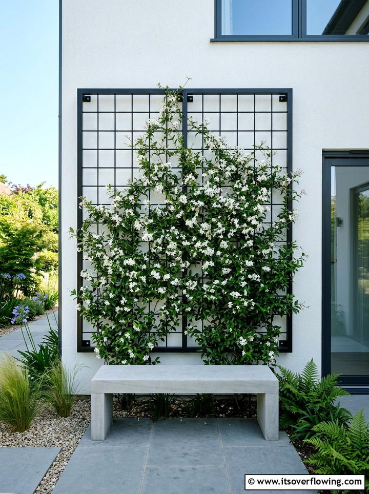 Vertical Trellis Wall - 25 garden design ideas with straight lines