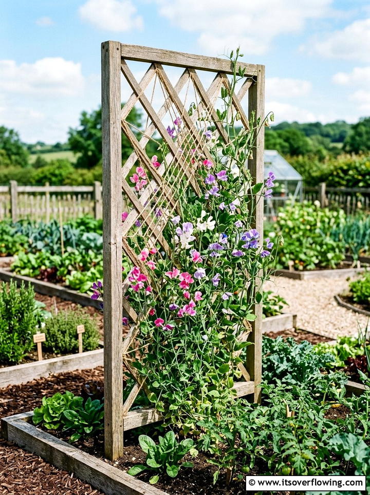 Vertical Trellis With Twine - 25 garden ideas with low cost materials