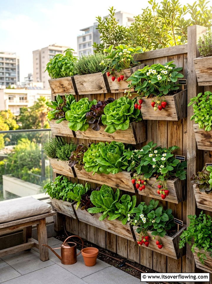 Vertical Vegetable Garden - 25 small garden ideas with edible garden