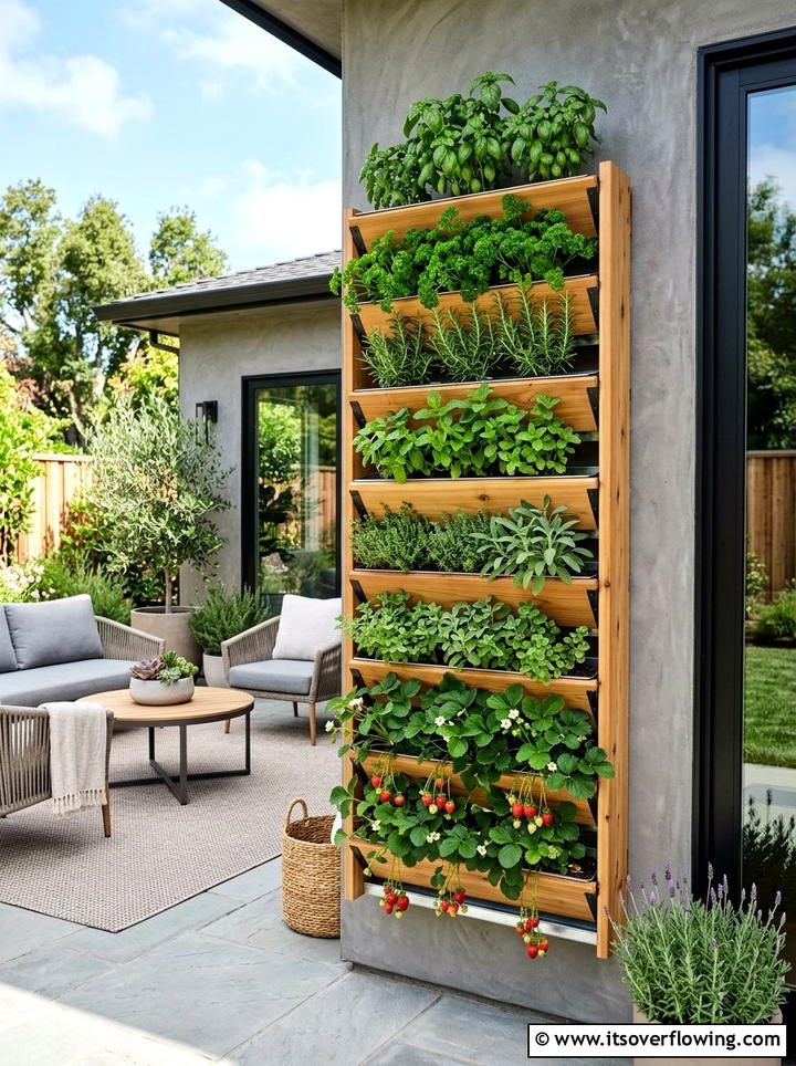Vertical Vegetable Planter - 25 backyard ideas with vegetable garden