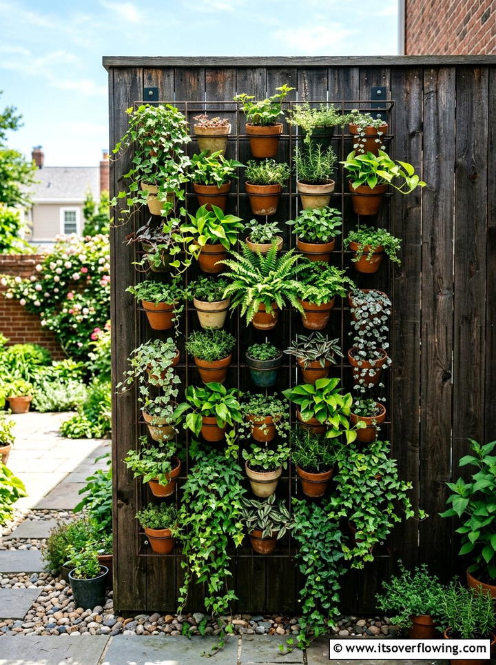 Vertical Wall Container System - 25 garden design ideas with container clusters