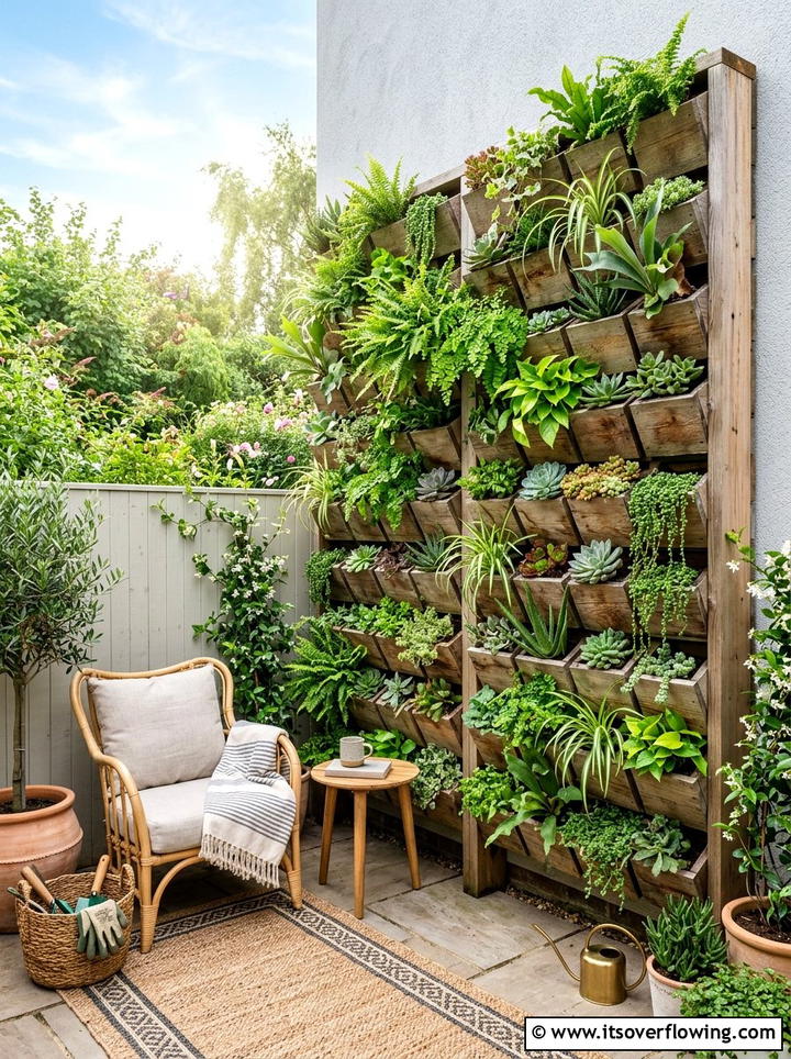 Vertical Wall Garden - 25 garden ideas for tiny patios