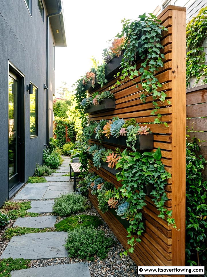 Vertical Wall Garden - 25 garden design ideas for side yard strips