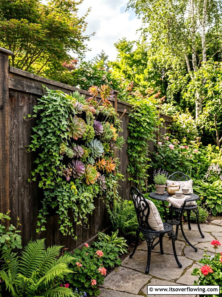 Vertical Wall Planter - 25 garden decor ideas with boho accents