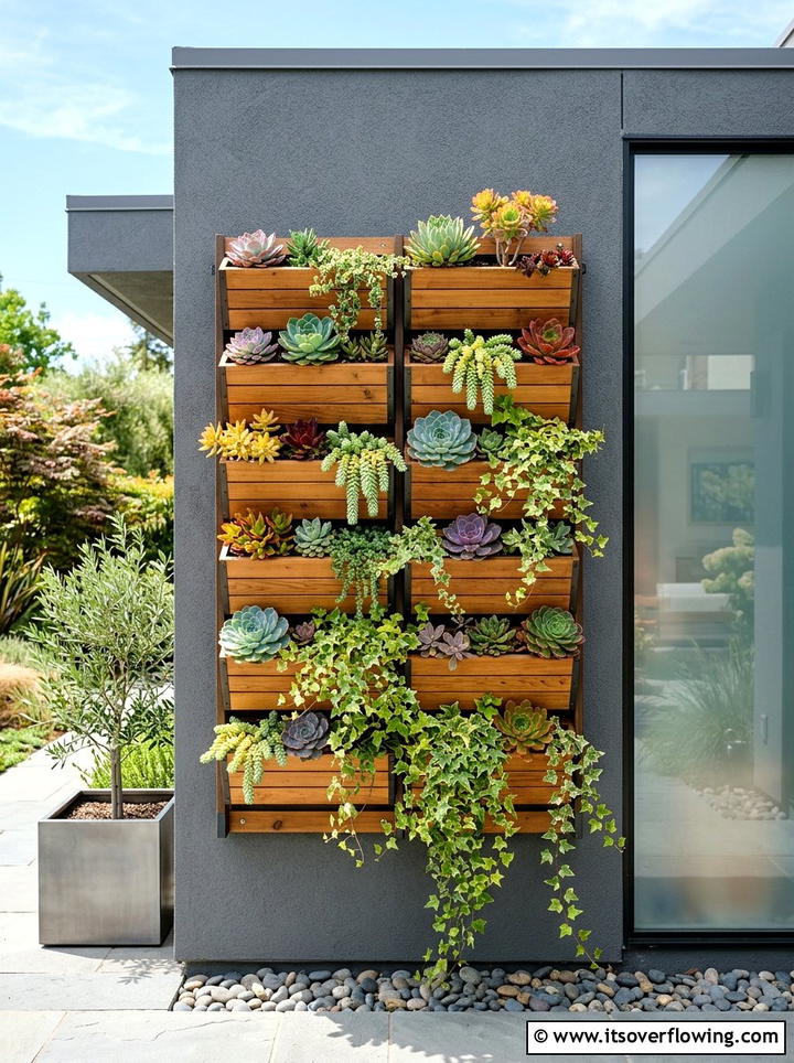 Vertical Wall Planter - 25 garden ideas with weekend projects