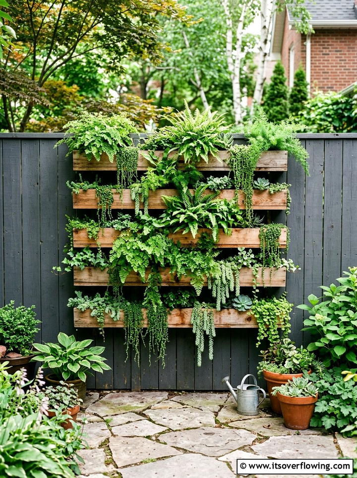 Vertical Wall Planter - 25 backyard ideas for flat yards